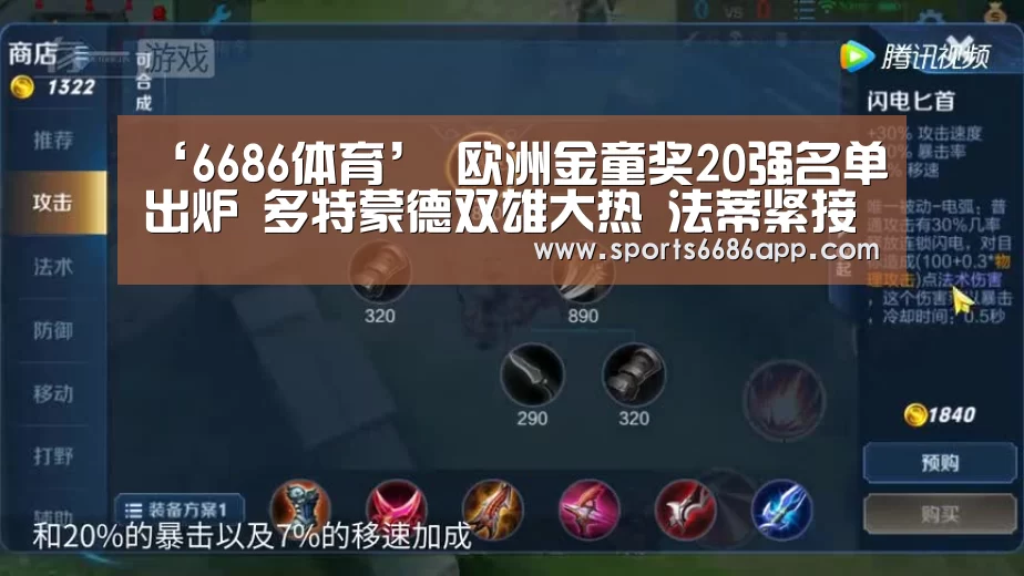 ‘6686体育’
欧洲金童奖20强名单出炉 多特蒙德双雄大热 法蒂紧接在后(图3) 6686体育